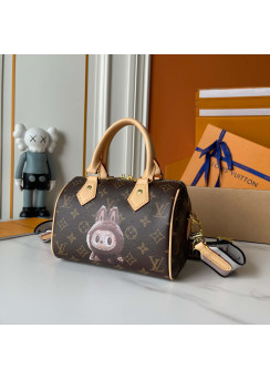 Луї Віттон Speedy Bandoulière 20 (Monogram, шкіряна обробка) Labubu