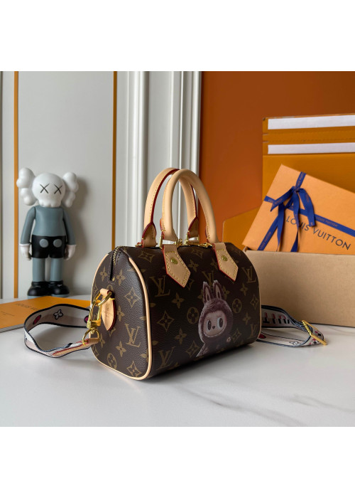 Луї Віттон Speedy Bandoulière 20 (Monogram, шкіряна обробка) Labubu