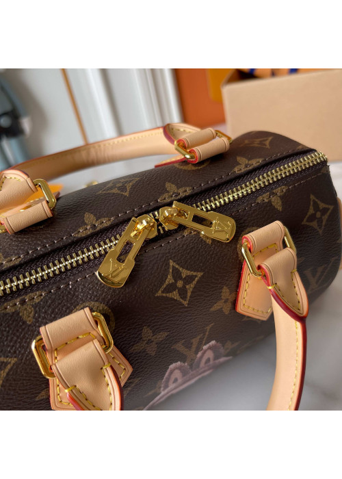Луї Віттон Speedy Bandoulière 20 (Monogram, шкіряна обробка) Labubu