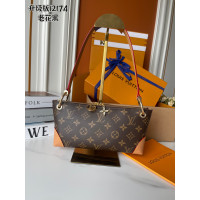 Луї Віттон Шолдер Бег (Монограм канвас, шкіра, коричнево-бежевий)